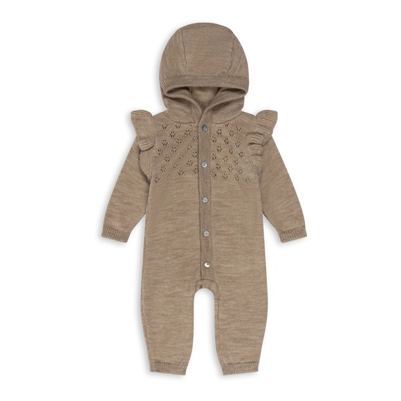 NWT Konges Slojd 100% Merino Wool Tomma Knit Pointelle Onesie Multiple Sizes - Picture 3 of 13